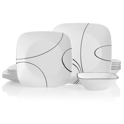 Corelle® Simple Lines 18-piece Dinnerware Set, Service for 6
