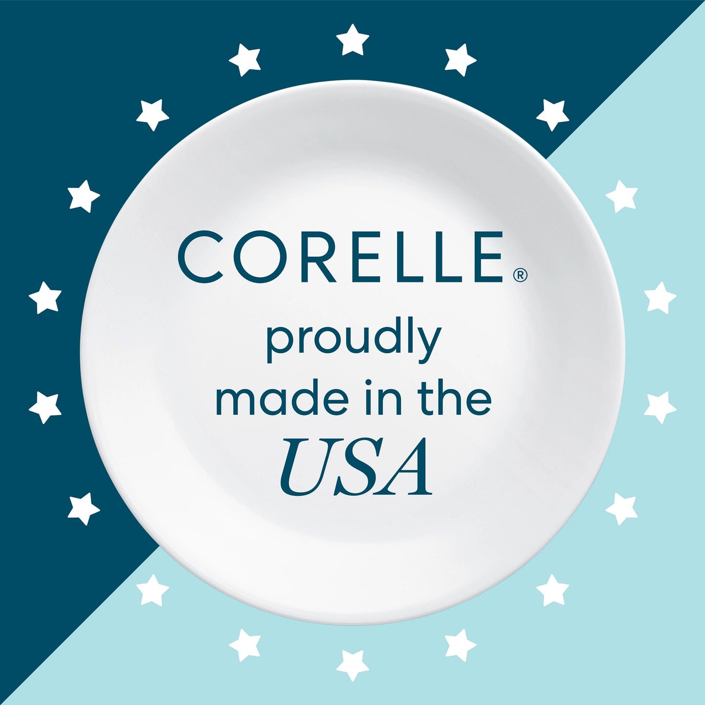 Corelle® Winter Frost White 8.5" Divided Salad Plate