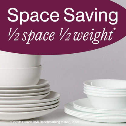 Corelle® Portofino Dinnerware Set – Service for 6 + Salad Plates