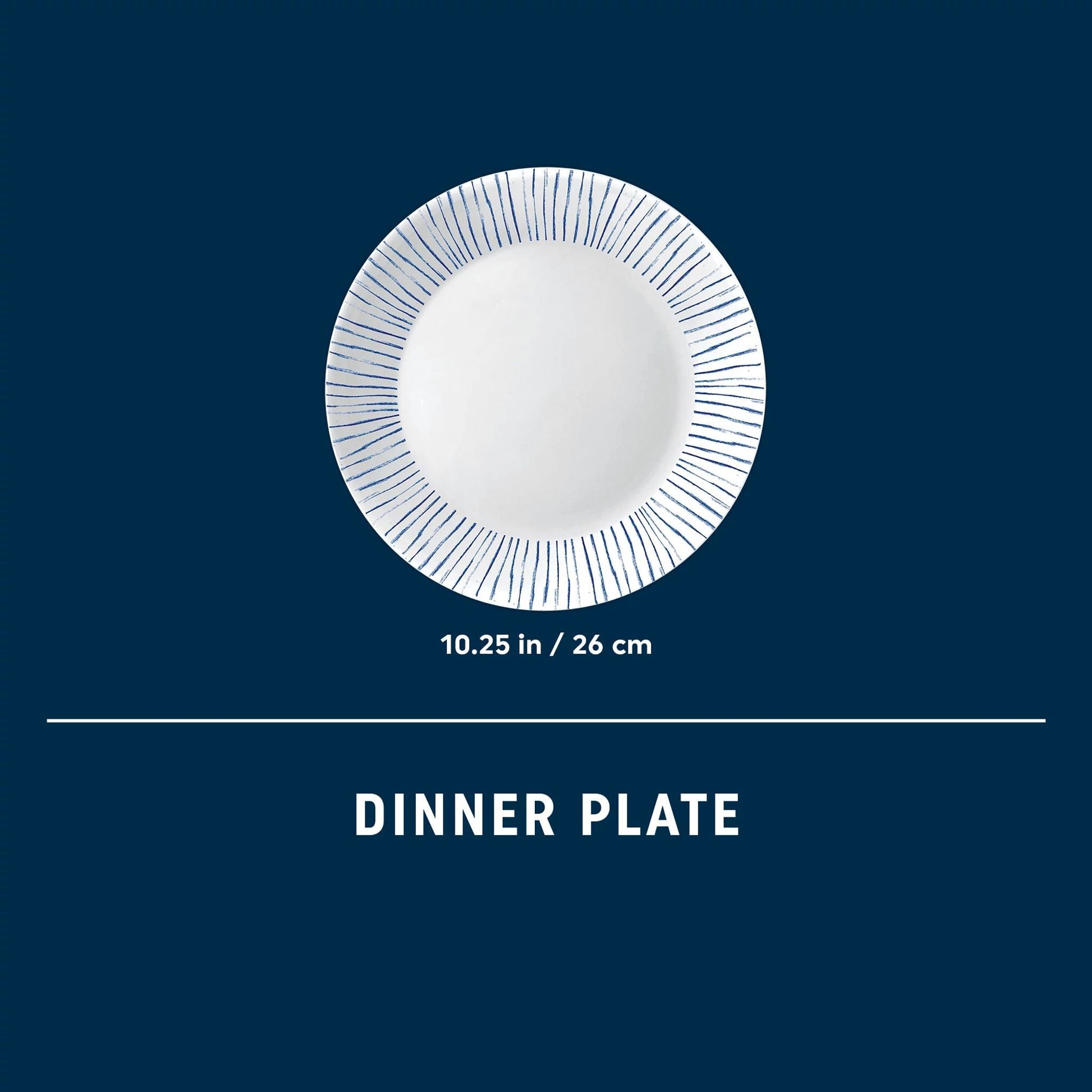 Corelle® Botanical Stripes 10.25" Dinner Plate